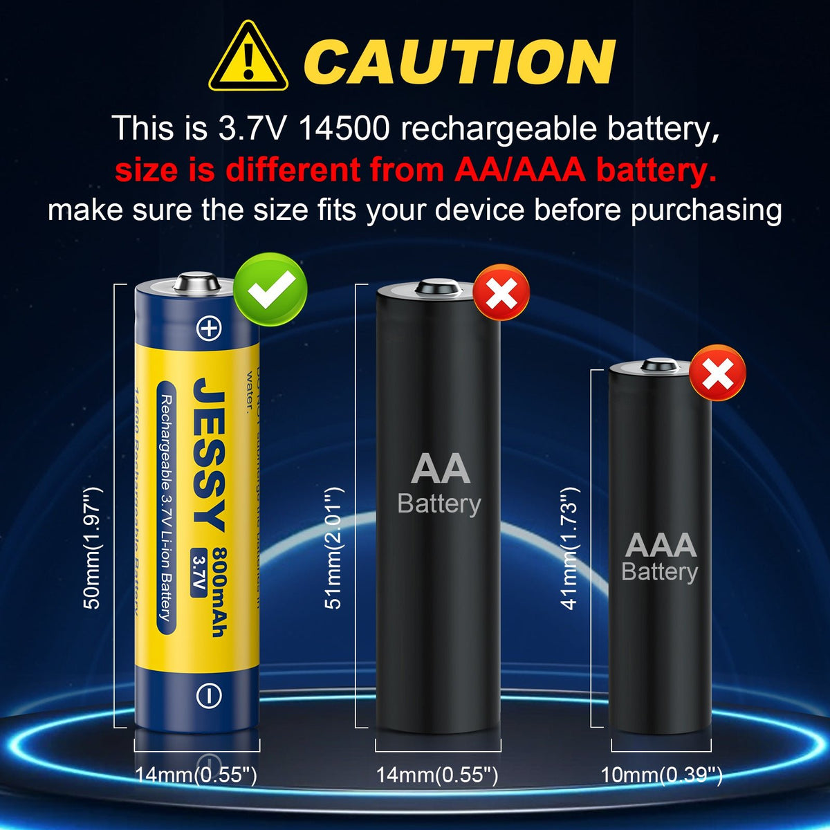 14500 Rechargeable Battery - JESSY Battery