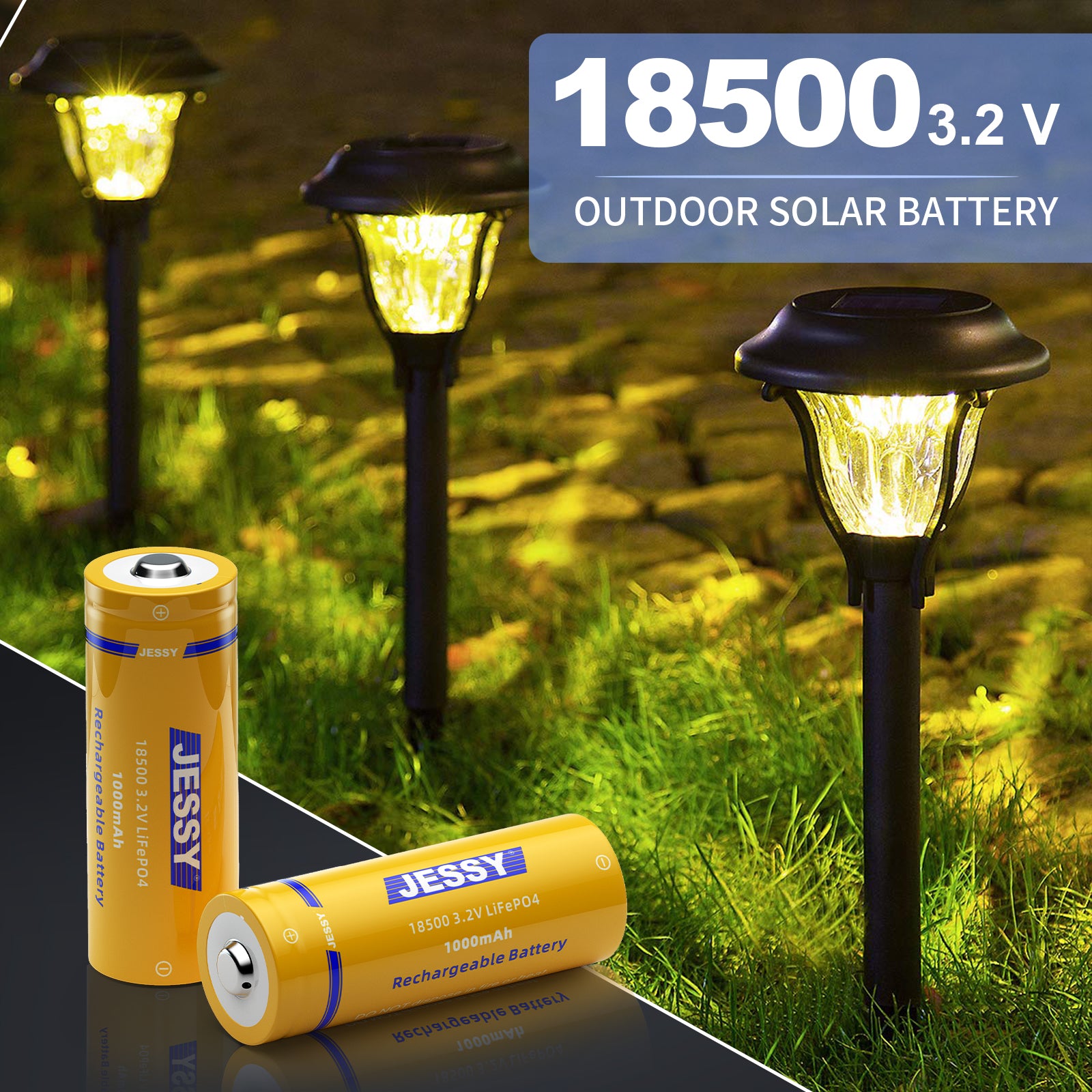 18500 3.2V Rechargeable Battery 4 Pack