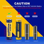 18650 Rechargeable Battery Flat Top-2Pack