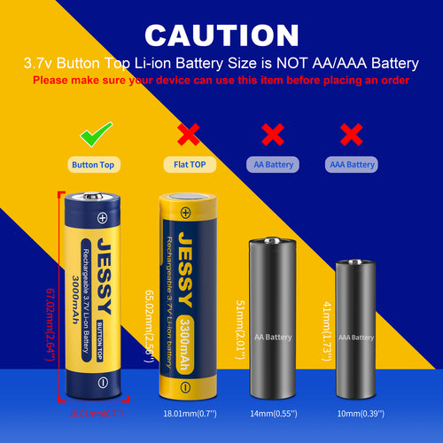 18650 Rechargeable Battery Flat Top-8Pack