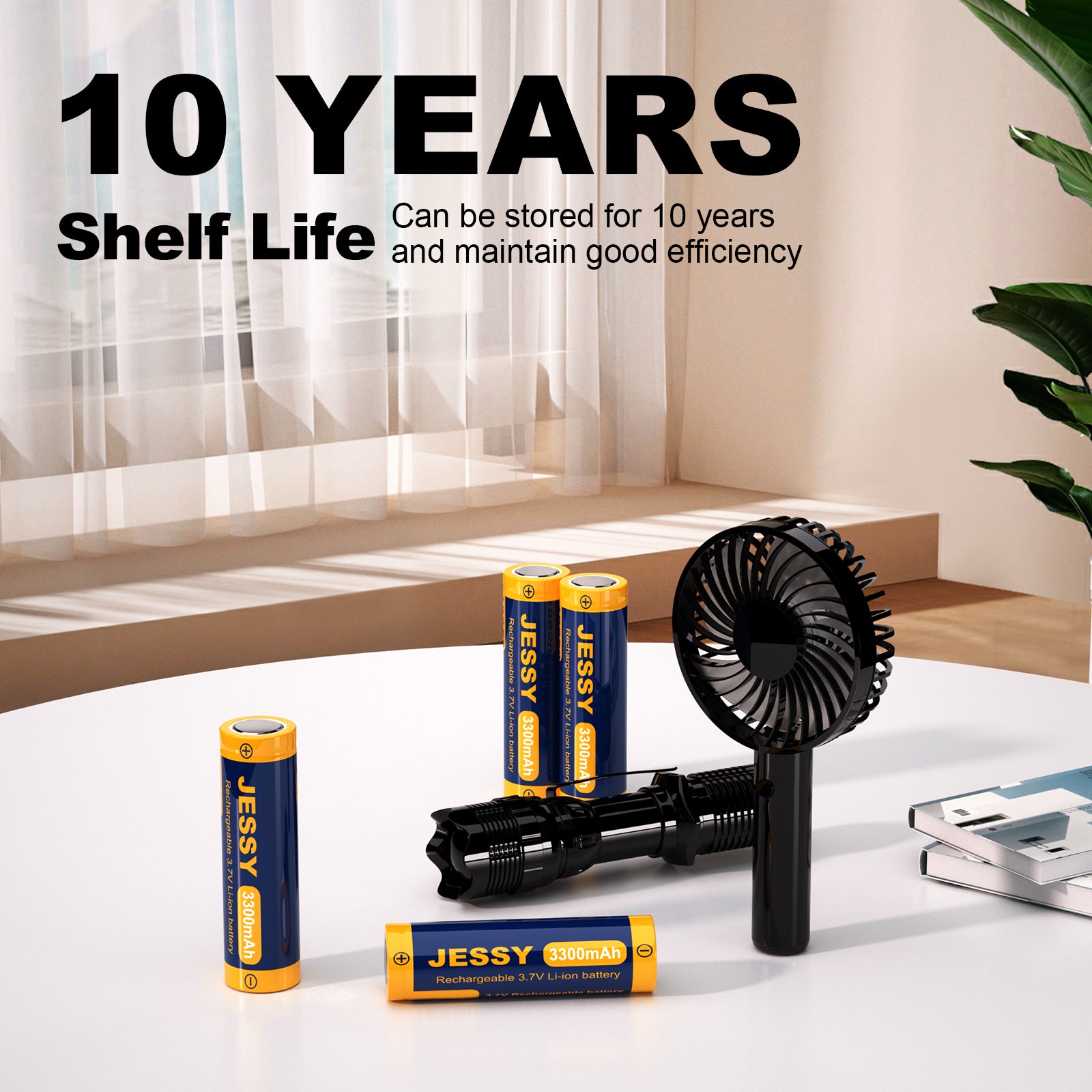 18650 Rechargeable Battery Flat Top-2Pack