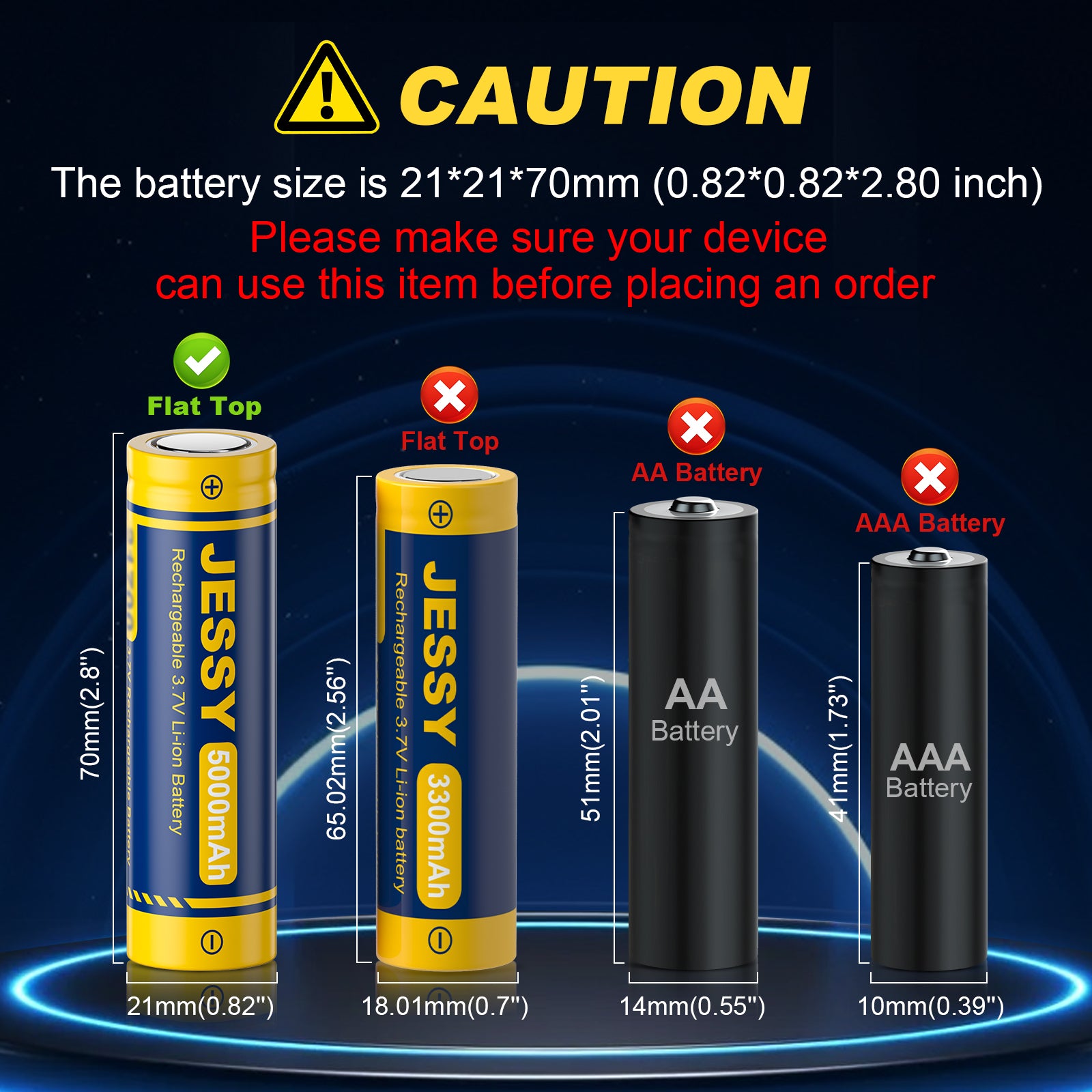 21700 Rechargeable Battery 4 Pack