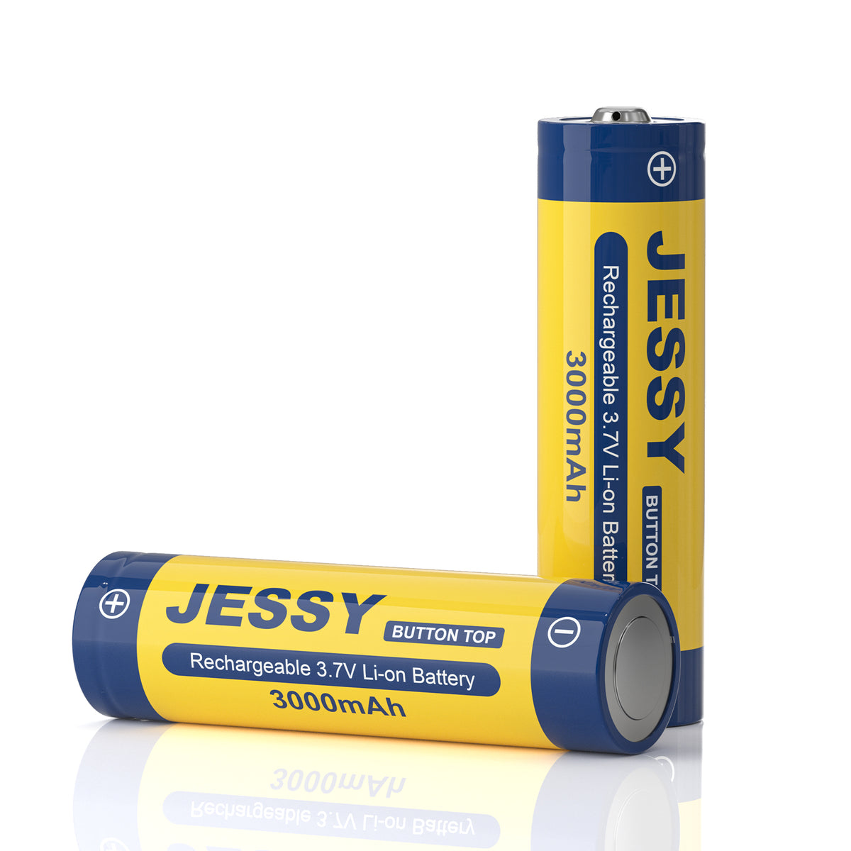 18650 Rechargeable Battery Button Top 2-Pack