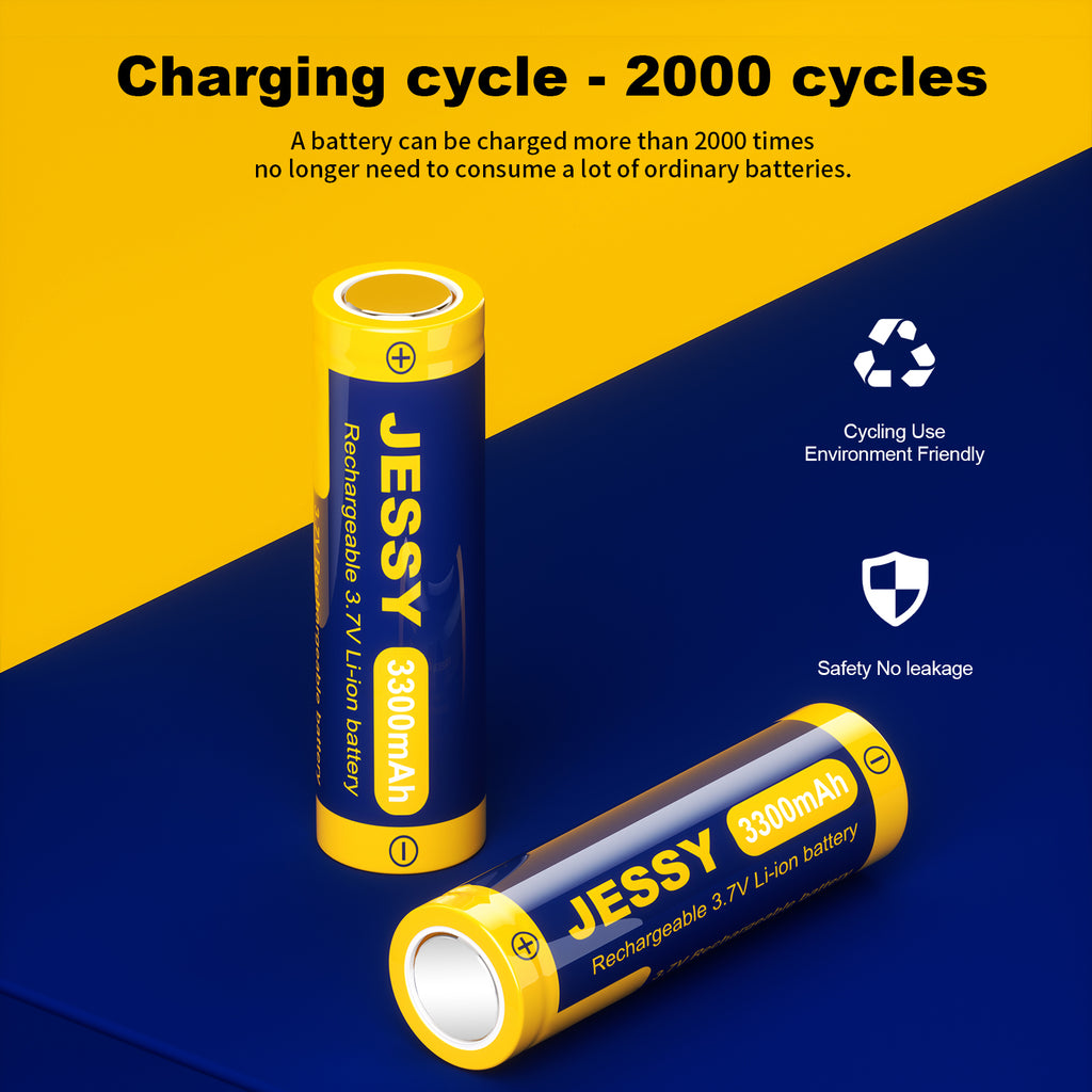 18650 Rechargeable Battery Flat Top-2Pack