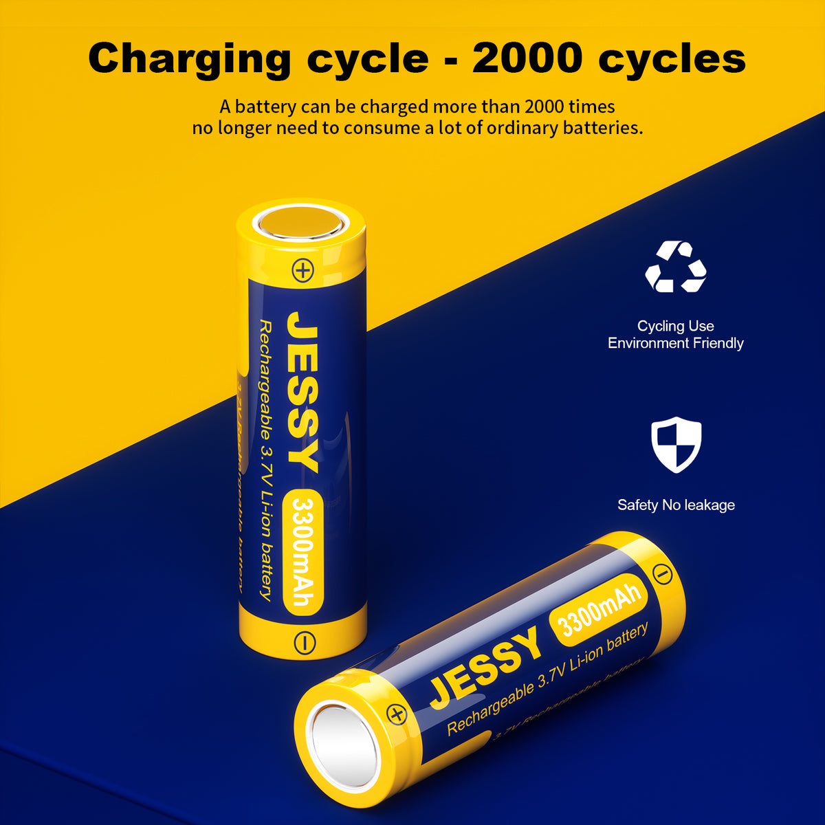 18650 Rechargeable Battery Flat Top-8Pack
