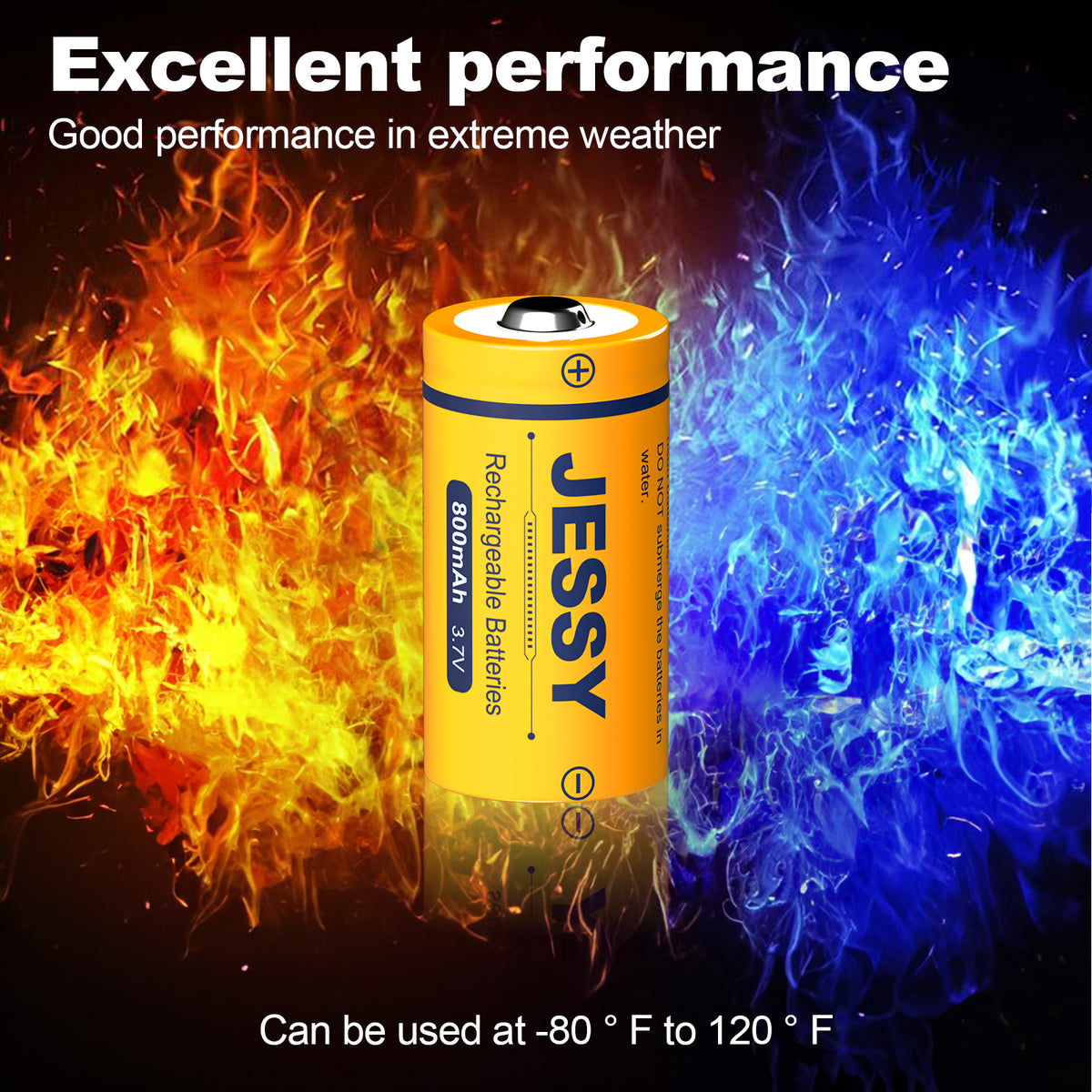 CR123A 3.7V Rechargeable Battery -  8 Pack