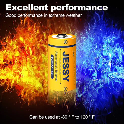 CR123A 3.7V Rechargeable Battery -  8 Pack