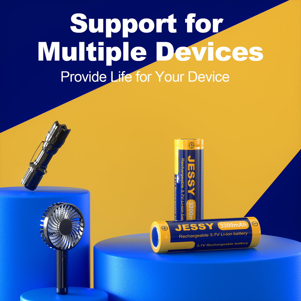 18650 Rechargeable Battery Flat Top-2Pack