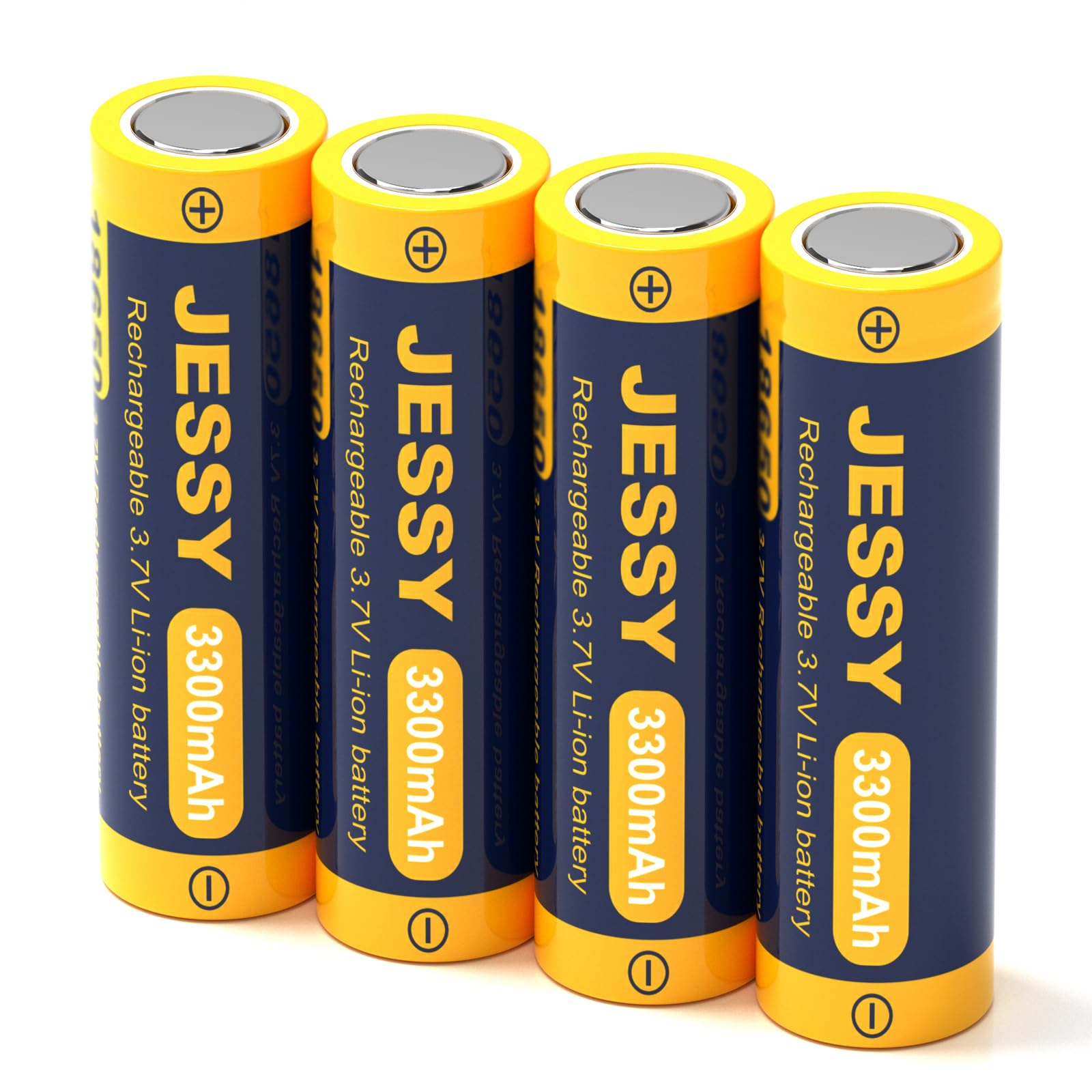 18650 Rechargeable Battery Flat Top-4Pack