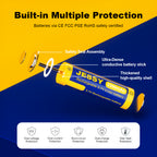 18650 Rechargeable Battery Flat Top-2Pack