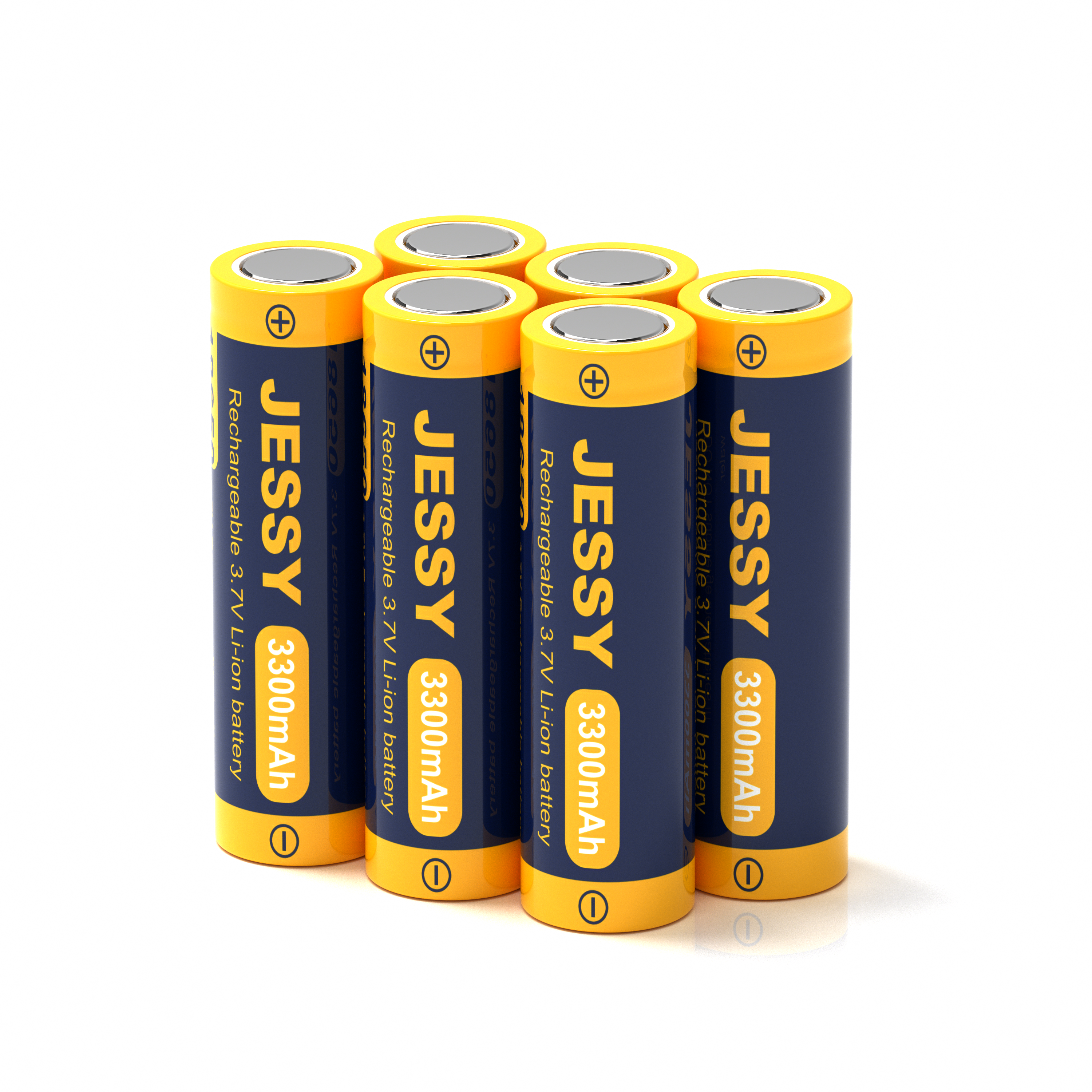 18650 Rechargeable Battery Flat Top-6Pack