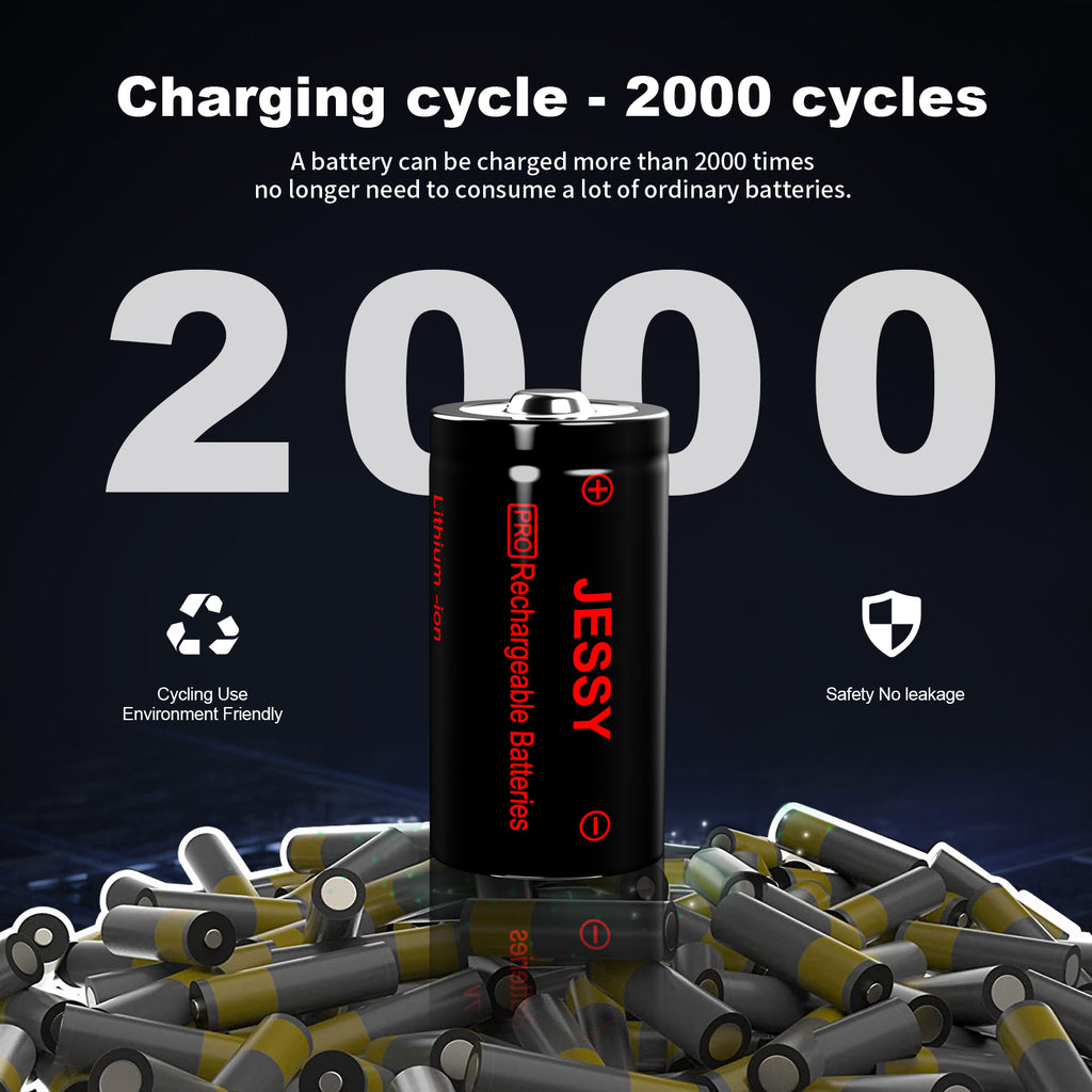 CR123A 3.7V Rechargeable Battery -  16 Pack