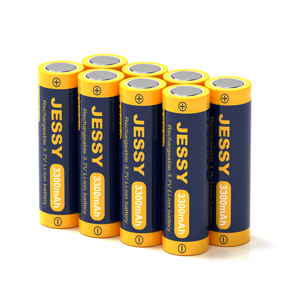 18650 Rechargeable Battery Flat Top-8Pack