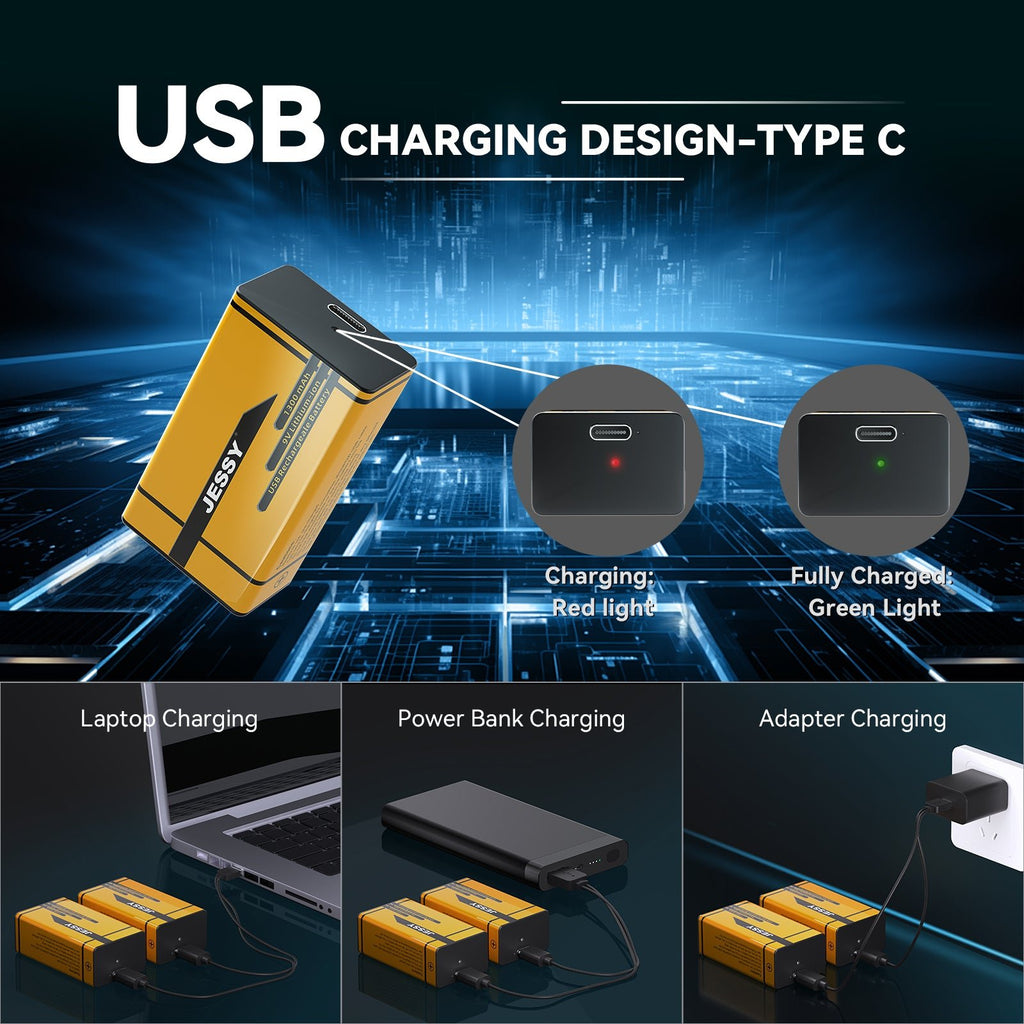 9V Rechargeable Battery - JESSY Battery
