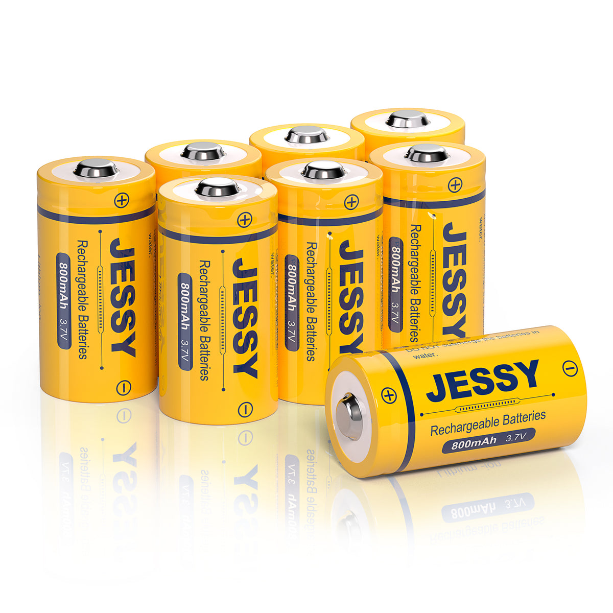 CR123A 3.7V Rechargeable Battery -  8 Pack