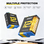 JESSY 2000mAh Battery Kit for GoPro HERO 12/11/10/9 – 3-Pack Rechargeable Batteries with USB-C Triple Charging Case - JESSY Battery