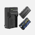 JESSY NP-F550 Battery Kit – 2-Pack Rechargeable Batteries with Wall Charger for Sony Cameras & LED Lights - JESSY Battery
